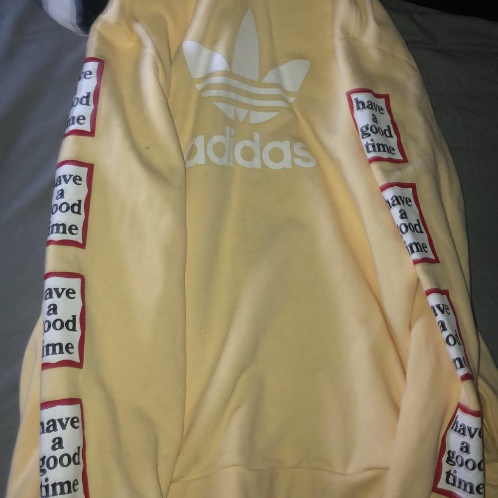 YELLOW ADIDAS X HAVE A GOOD TIME HOODIE
